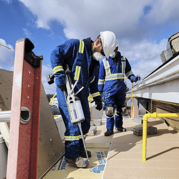 Roofing Contractors Replacing Commercial Flat Roof